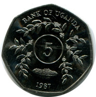 5 SHILLINGS 1987 UGANDA UNC Moneda #M10281.E.A - Oeganda