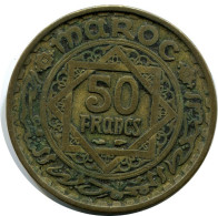 50 FRANCS 1951 MOROCCO Mohammed V Coin #AH766.U.A - Maroc