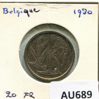 20 FRANCS 1980 FRENCH Text BELGIQUE BELGIUM Pièce #AU689.F.A - 20 Francs