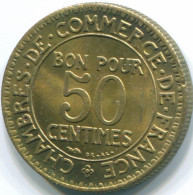 50 CENTIMES 1921 FRANKREICH FRANCE COMMERCE CHAMBER UNC #FR1190.49.D.A - 50 Centimes
