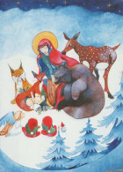 Buon Anno Natale Vintage Cartolina CPSM #PBM466.A - Neujahr