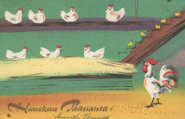 EASTER CHICKEN EGG Vintage Postcard CPA #PKE391.A - Pâques