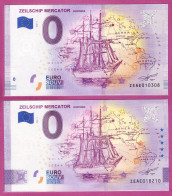 0-Euro ZEAE 2020-1 ZEILSCHIP MERCATOR - OOSTENDE SEGELSCHIFF Set Normal+ANNIVERSARY - Private Proofs / Unofficial