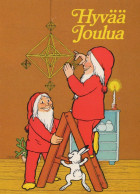 WEIHNACHTSMANN SANTA CLAUS Neujahr Weihnachten GNOME Vintage Ansichtskarte Postkarte CPSM #PAY158.A - Santa Claus
