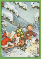 Bonne Année Noël ENFANTS Vintage Carte Postale CPSM #PAY037.A - New Year