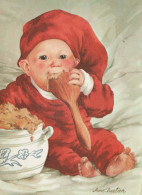 Happy New Year Christmas CHILDREN Vintage Postcard CPSM #PAW828.A - New Year
