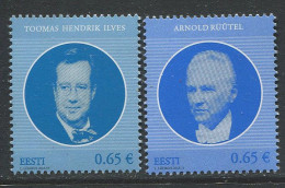 Estonia:Unused Stamps Estonian Presidents Toomas Hendrik Ilves And Arnold Rüütel, 2018, MNH - Estonia