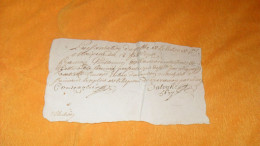 PETIT MANUSCRIT ANCIEN DE 1710../  A ETUDIER CACHET GENERALITE DE POITIERS HUIT DEN. - Manuskripte