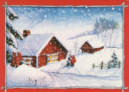 PÈRE NOËL Bonne Année Noël GNOME Vintage Carte Postale CPSM #PBL671.A - Santa Claus