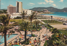 Spanien - Mallorca - Cala Millor - Hotel - Swimming Pool - Cars - Renault - Fiat - 2x Stamps - Mallorca