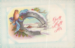 Buon Anno Natale Vintage Cartolina CPSMPF #PKD702.A - Nouvel An