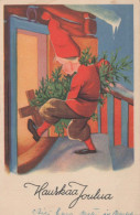 PÈRE NOËL Bonne Année Noël GNOME Vintage Carte Postale CPSMPF #PKD253.A - Santa Claus
