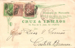 PORTO - Postal Comercial De CRUZ & IRMÃOS, Armazém De Mercearia 1922   ( 2 Scans ) - Porto