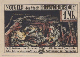 1 MARK 1921 Stadt EHRENFRIEDERSDORF Saxony UNC DEUTSCHLAND Notgeld #PB050 - Lokale Ausgaben
