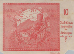 10 HELLER 1918-1921 Sarmingstein Stadt Oberösterreich Österreich #PD748 - [11] Local Banknote Issues
