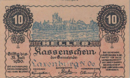 10 HELLER 1920 Stadt LAXENBURG Niedrigeren Österreich Notgeld Banknote #PD776 - [11] Emisiones Locales