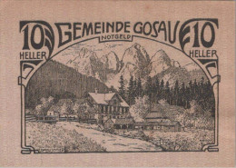 10 HELLER 1920 Stadt GOSAU Oberösterreich Österreich Notgeld Banknote #PE999 - [11] Emisiones Locales