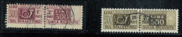 P3039 - ITALIA REPPUBLICA , FRANCOBOLLI PER PACCHI 300 E 500 LIRE FILIG. RUOTA SASS NR. 79 E 80, - 1991-00:  Nuovi