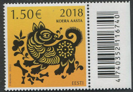 Estonia:Unused Stamp Chinese Year Of The Dog, 2018, MNH - Estonia