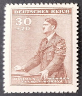 GERMAN THIRD 3rd REICH OCC. BOHEMIA ORIGINAL WW2 1942 STAMP HITLER 53RD ANN.MNH - Bezetting 1938-45