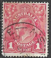 AUSTRALIA - 1914 - GIORGIO V - 1 D - FIL. III - USATO ( YVERT 20 - MICHEL 30) - Used Stamps