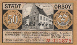 NOTGELD / ALLEMAGNE - 47495 ORSOY - RHEINBERG - 50 PFENNIG - Sonstige – Europa