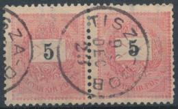 1899. Black Number Krajcar 5kr Stamp Pair, TISZA-DOB - ...-1867 Vorphilatelie