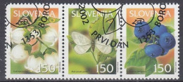 SLOVENIA 404-406,used,hinged,flowers - Eslovenia