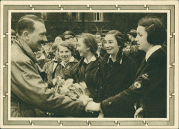  Ganzsache Führer Adolf Hitler Bekommt Blumen Von Mädels Westfalen 1939 - Unclassified