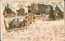 Ansichtskarte Hildesheim Litho AK: Rathaus, Markt, Dom 1899  - Hildesheim
