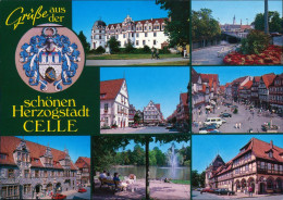 Ansichtskarte Celle Schloss, Markt, Rathaus, Brücke 1995 - Celle