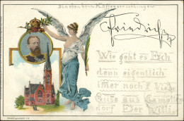 Hansaviertel-Berlin Kaiser Friedrich Gedächtnis Kirche, Künstlerkarte Engel 1897 - Other & Unclassified