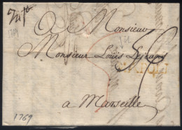 LaC Naples Pour Marseille France Napoli N Inversé - 1769 - 1. ...-1850 Vorphilatelie