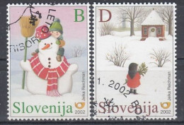 SLOVENIA 411-412,used,hinged,Christmas 2002 - Slowenien