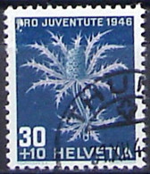 Schweiz Pro Juventute 1946: Eryngium Alpinum Zu WI 120 Mi 478 Yv 436 Mit Voll-Stempel THUN 31.XII.46 (Zu CHF 12.00) - Gebraucht