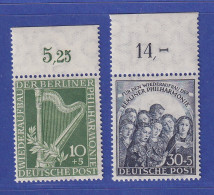 Berlin 1950 Wiederaufbau Der Philharmonie Mi.-Nr. 72-73 Oberrandstücke ** - Unused Stamps