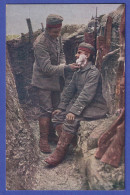 Deutsches Reich 1915 Feldpostkarte "Barbier Im Schützengraben" - Feldpost (franchigia Postale)