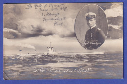 Deutsches Reich 1916 Marine-Feldpostkarte U-Boot U 9 Kapitänleutnant Weddigen - Feldpost (portvrij)