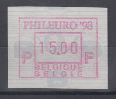 Belgien FRAMA-ATM Sonderausgabe PHILEURO `98**  - Andere & Zonder Classificatie