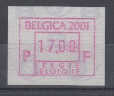 Belgien FRAMA-ATM Sonderausgabe BELGICA 2001 **  - Andere & Zonder Classificatie