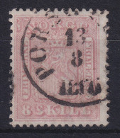 Norwegen 1863 Freimarke Wappen 8 Sk. Rosa Mi.-Nr. 9 Gest. In PORSGRUNN - Andere & Zonder Classificatie