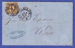 Thurn Und Taxis 9 Kr Mi.-Nr. 10 Auf Brief Von Frankfurt/M. Nach Wien 1860 - Storia Postale