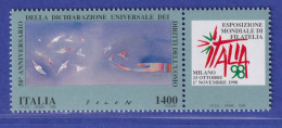 Italien 1998 Hand Lässt Vögel Fliegen,  ITALIA `98 Mailand  Mi.-Nr. 2602 ** - Ohne Zuordnung