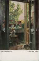 MÜLLER-SCHOENEFELD 1917 "Auf Dem Balcon" - Peintures & Tableaux