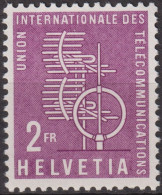 1958 CH / Dienstmarke UIT ** Mi:CH-UIT 6, Yt:CH S398, Zum:CH-UIT 8, 100 Jahre Internationale Fernmeldeunion - Oficial