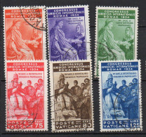 1935 Vaticano Congresso Giuridico N. 41 - 46 Serie Completa Timbrata Used Sassone 275 Euro - Oblitérés