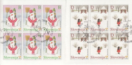 SLOVENIA 413-414,used,hinged,Christmas 2002,carnet - Slovénie