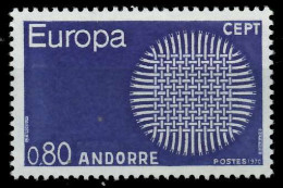 ANDORRA (FRANZ. POST) 1970 Nr 223 Postfrisch SA5EBA2 - Nuevos