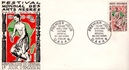 SENEGAL FDC 1966 FESTIVAL DES ARTS NEGRES DE DAKAR - Sénégal (1960-...)