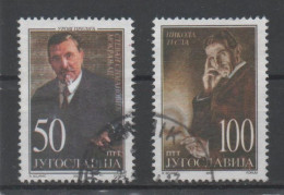 Yugoslavia 2001, Used, Michel 3025 - 3026, N. Tesla Scientist, U. Predic Painter - Usati